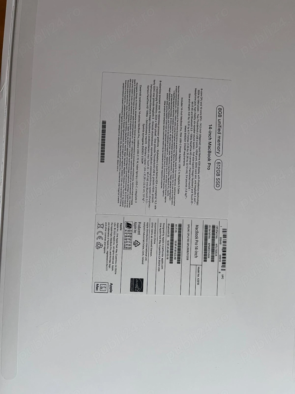 Laptop MacBook Pro 14-inch  - NEFOLOSIT