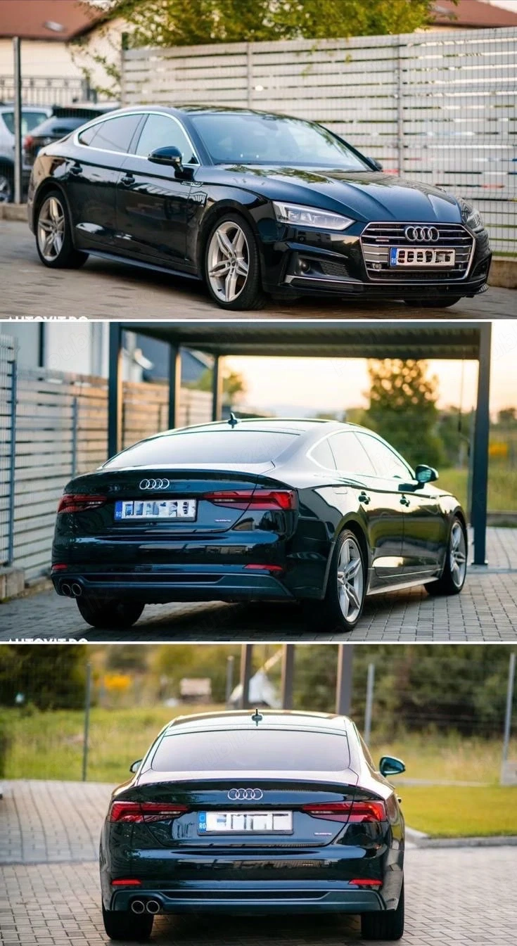 Vand Audi A5 2018 S-Line 2.0tdi 190cp Quattro automat Matrix  Alcantara navi.  21999  