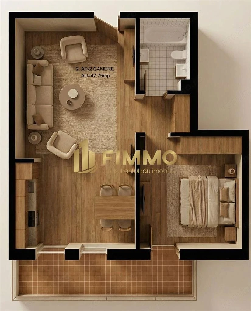 Apartament 2 cam | 48mp | Bloc Nou | Burdujeni | ID:1923