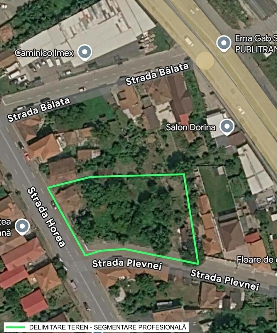 Inchiriere teren 1300 mp si casa Deva deschidere 2 strazi compensare investitie