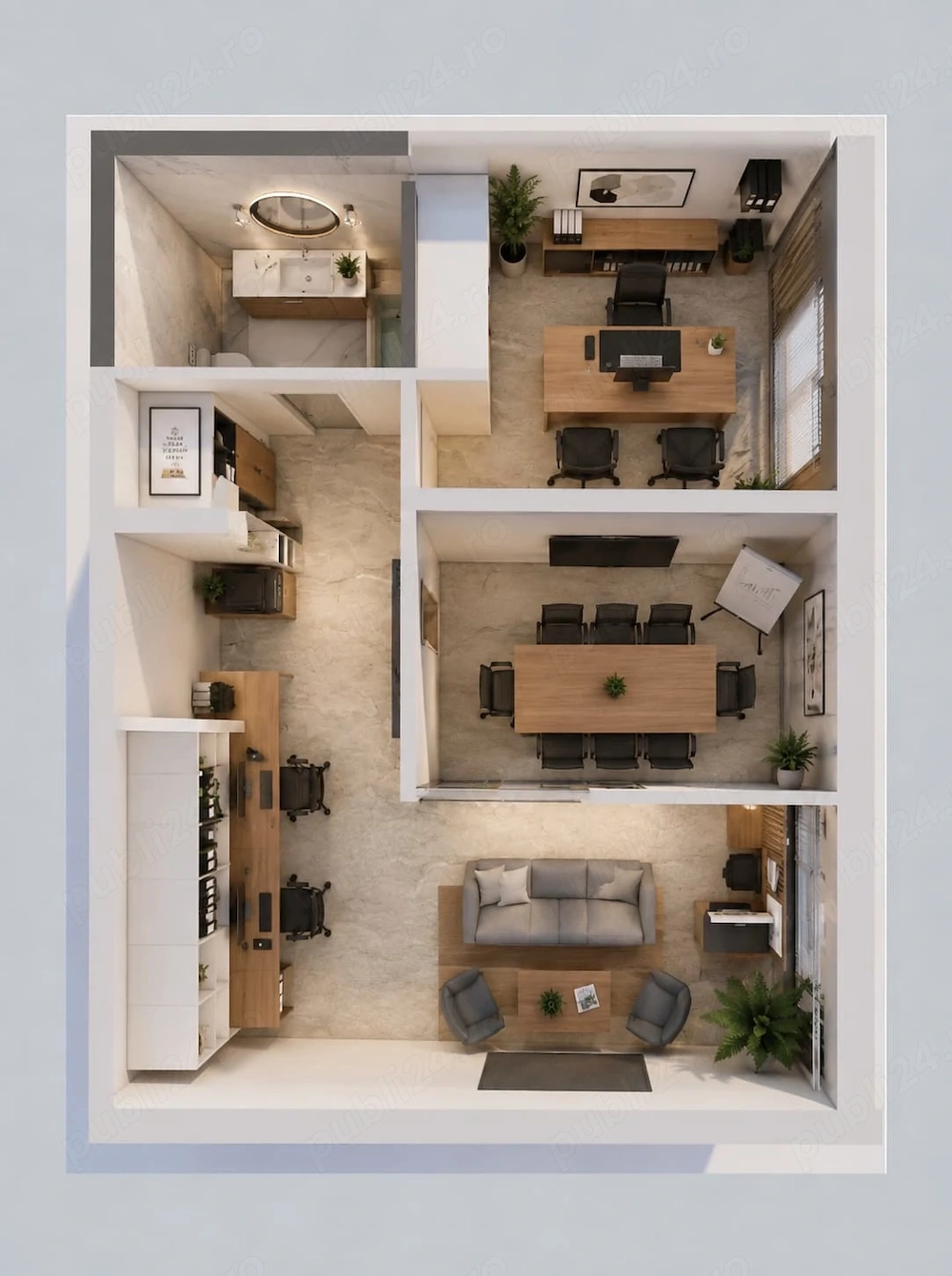 Inchiriere apartament pentru birouri