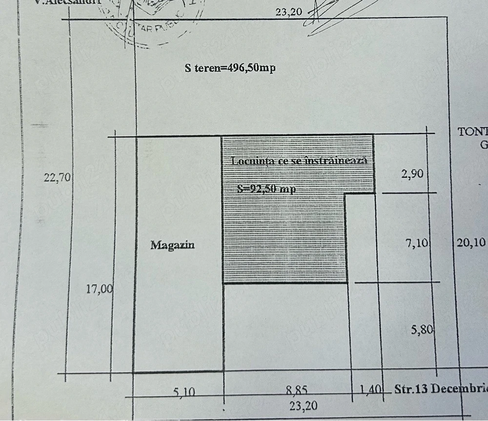 casa si spatiu comercial de vanzare cu teren-496,5 mp