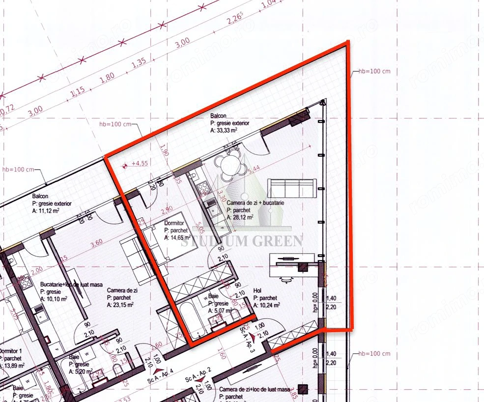 Apartament cu 2 camere! Parcare subterana inclusa! Soporului 19