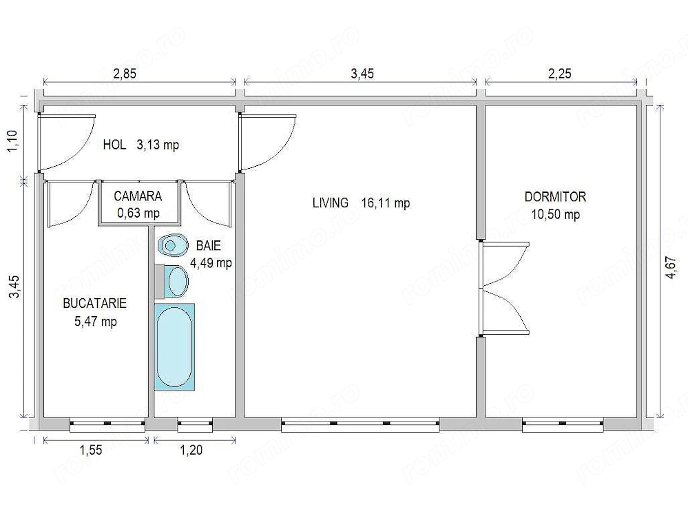 De vanzare apartament cu 2 camere in zona Complex Doina Calea Sagului