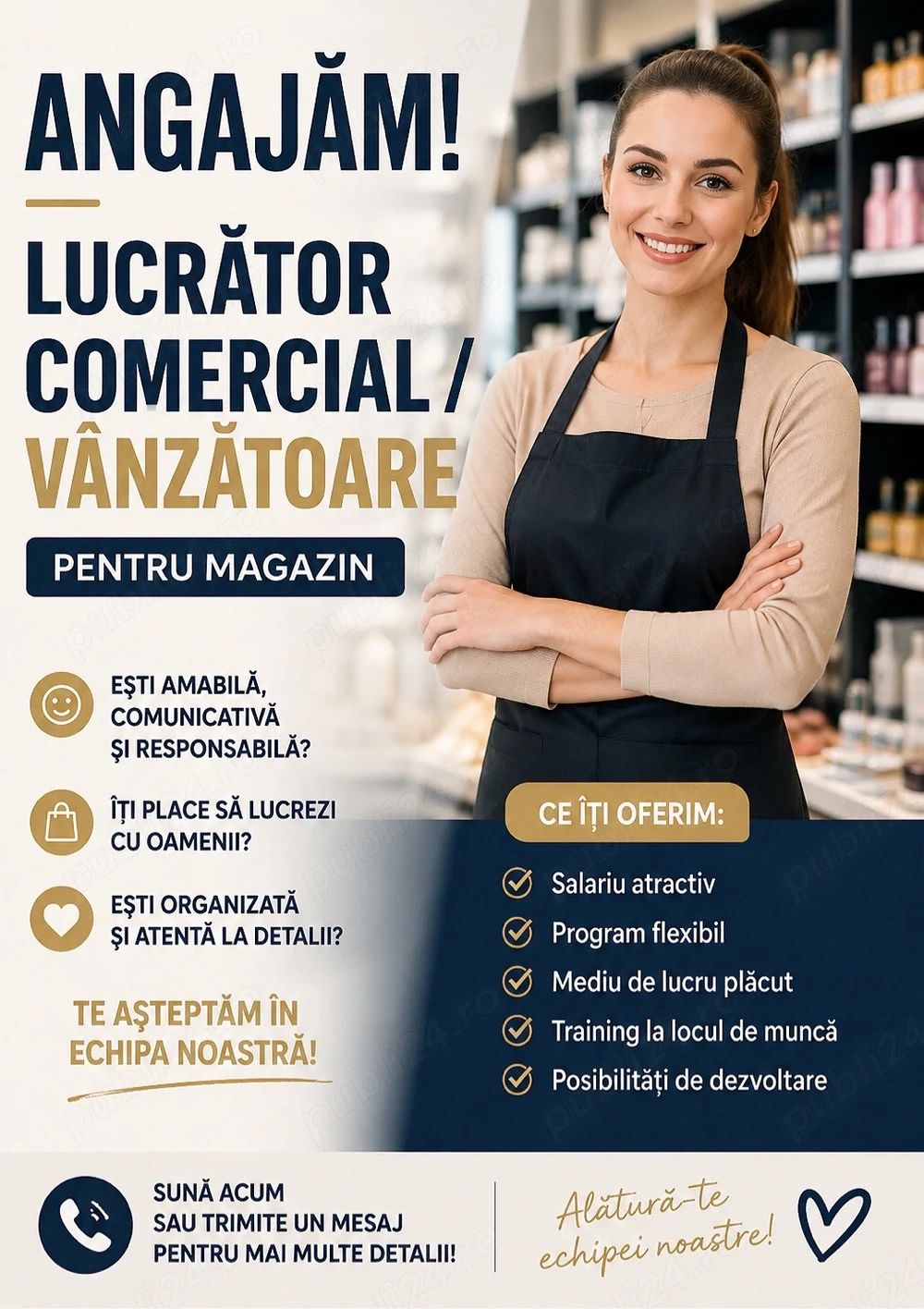 Caut lucrator comercial pt magazin de haine