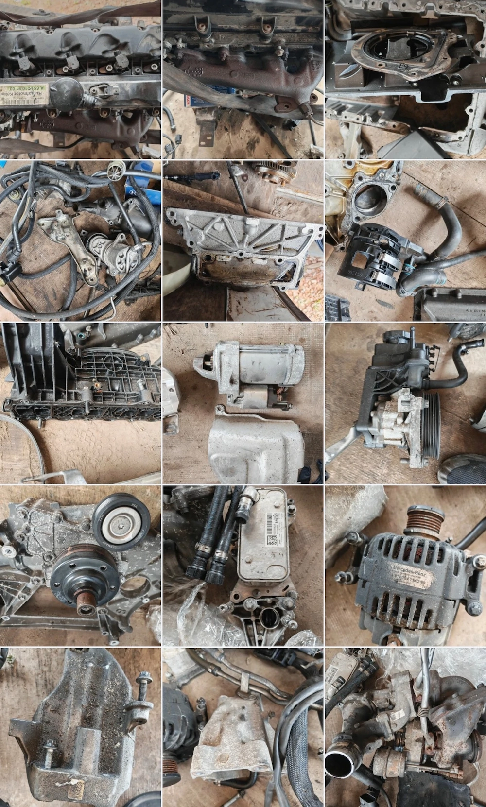 Piese motor Mercedes – lot complet, piese originale