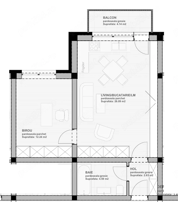 Vand apartament 2 camere 