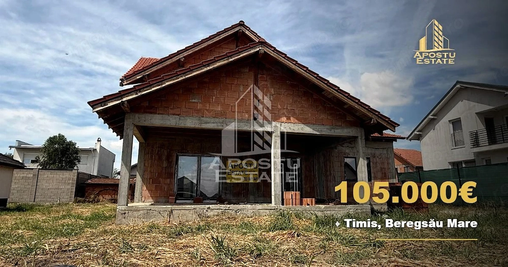 Casa la rosu de vanzare, aproape de Timisoara