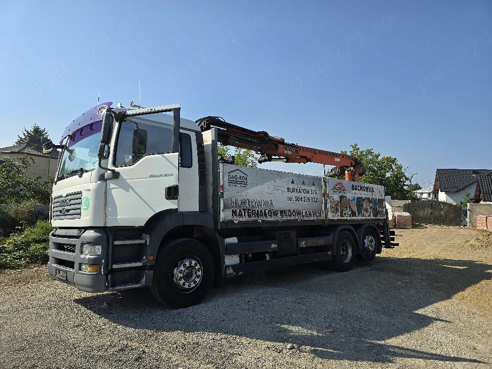 Man Tga 26.440 6x2 dotat cu macara atlas 