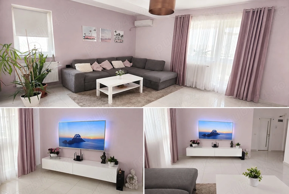 Ofer spre vanzare ap.2 camere complet mobilat si utilat + loc de parcare