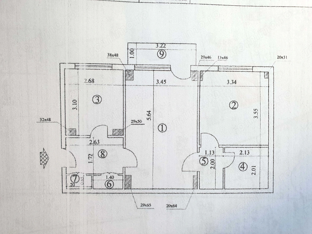 Vanzare 2 camere, Tineretului| 54 mp| Semidecomandat
