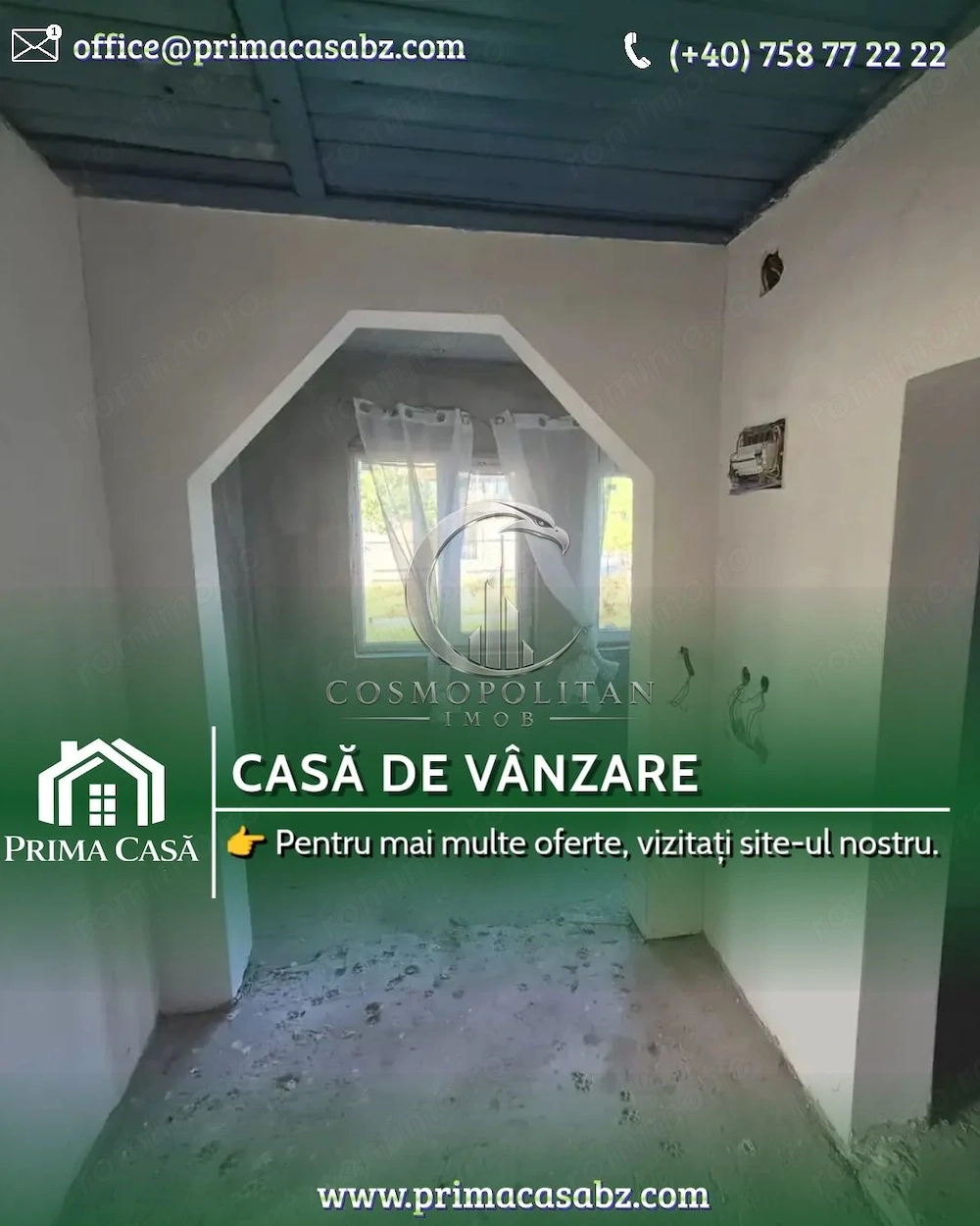 Casa si teren 3500mp in comuna Amaru/BZ ~ 4 camere ~ renovata in 2025