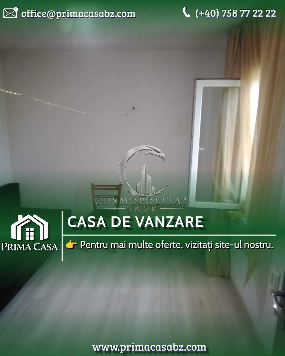 Casa in comuna Sageata BZ teren 3000mp renovata recent Pret: 39.000