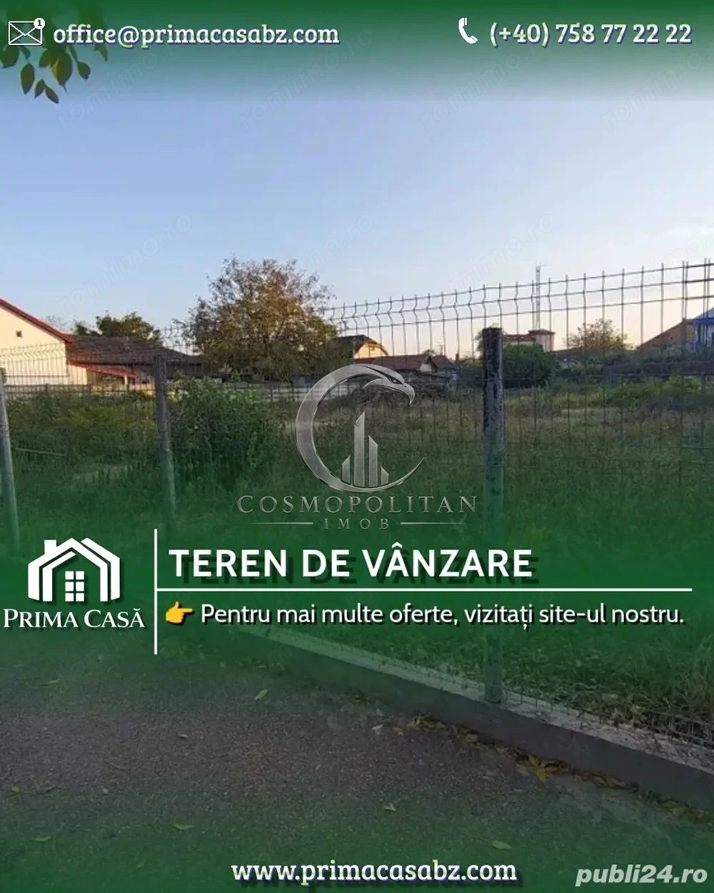 Teren in zona semicentrala BZ 1970mp deschidere 39 toate utilitatile