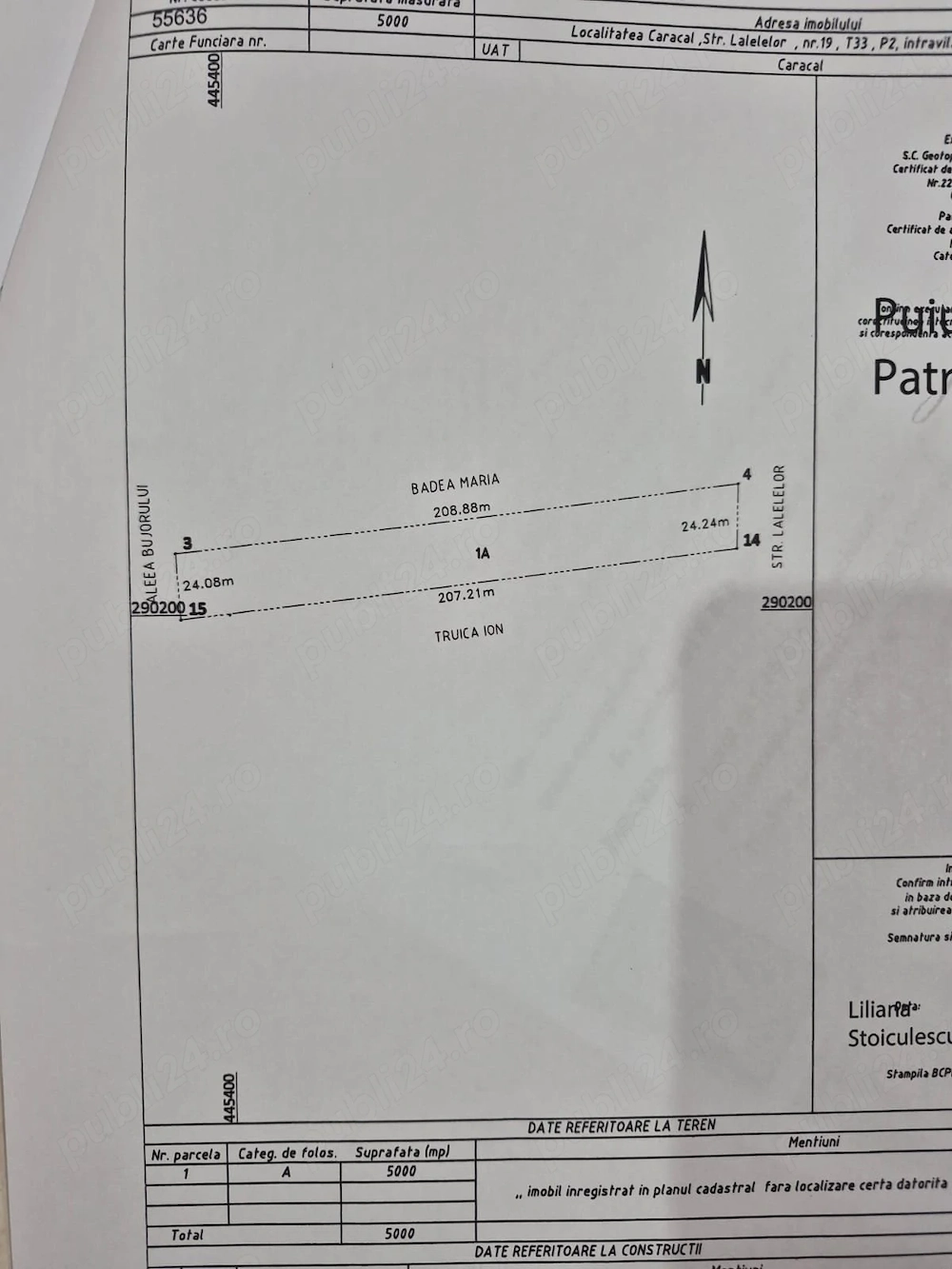 Teren intravilan 5.000 mp în Caracal   acces din două străzi   utilități