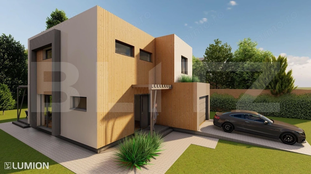 Casa individuala, 118 mp + teren de 380 mp, zona Santana de Mures