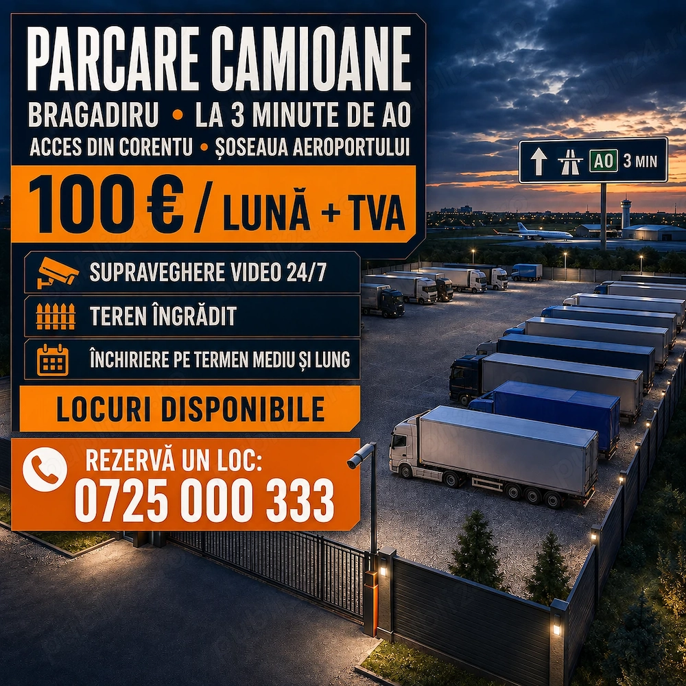Închiriem locuri de parcare pentru camioane   Bragadiru   A0   Clinceni