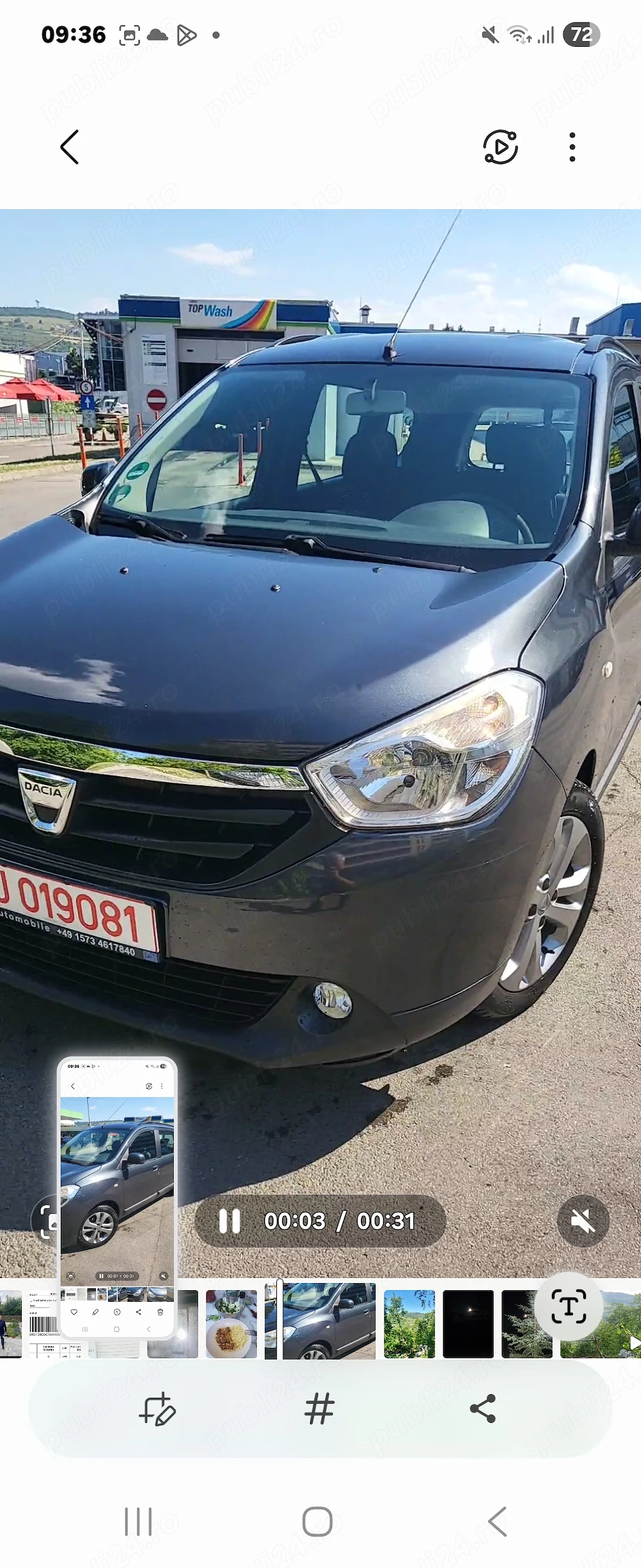 Vand Dacia Lodgy 7 locuri,6 viteze, 110cp,tempomat,încălzire scaune, cârlig remorcare