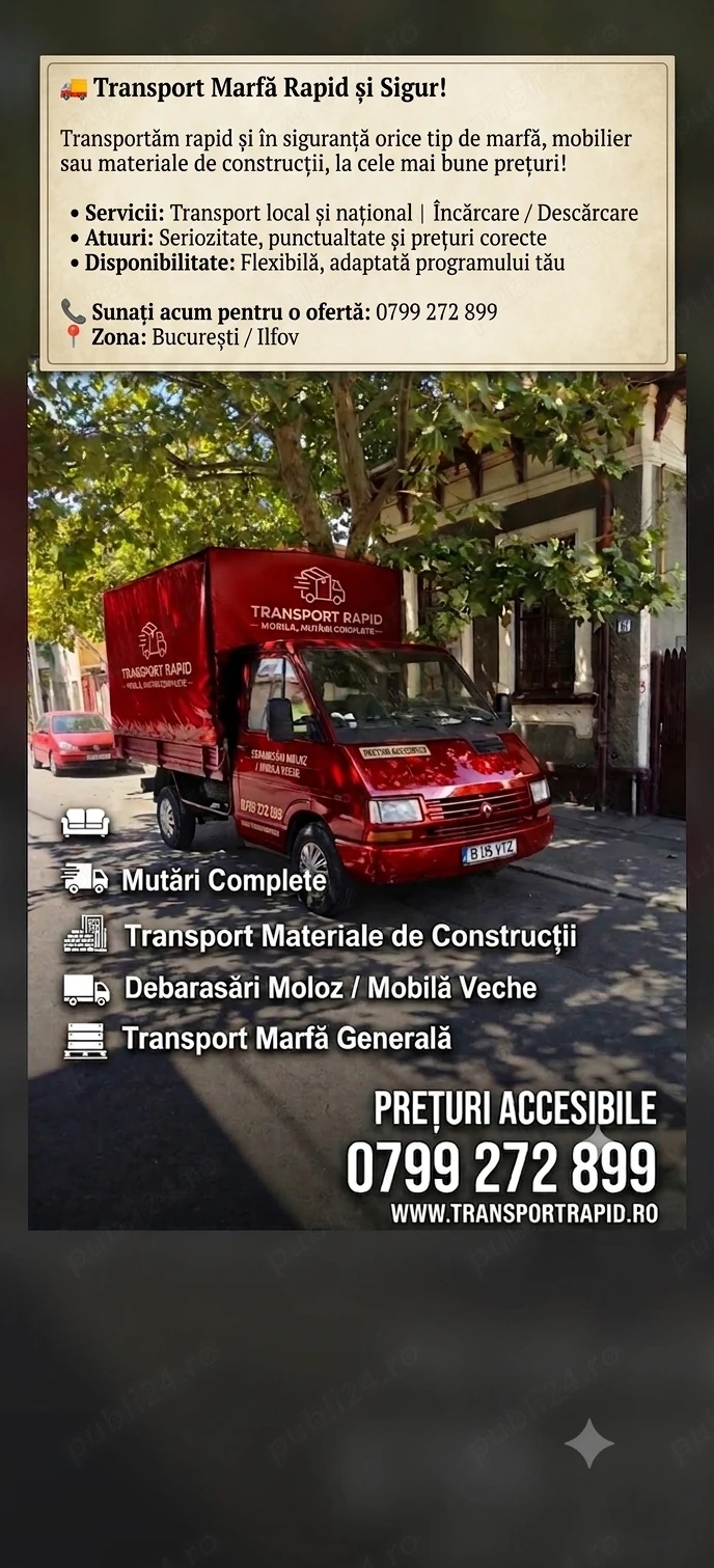 Transport marfa mobila 