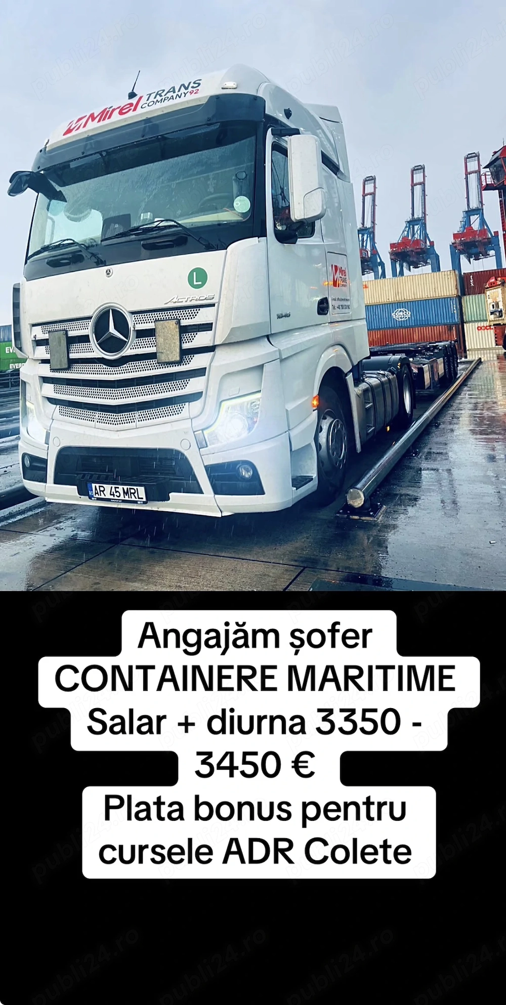 Angajez șofer C+E - Containere Maritime | Comunitate 