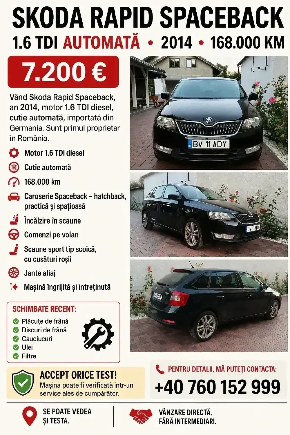 vând Skoda rapid 