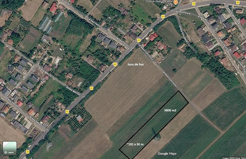 Teren extravilan Jucu de Sus, aproape de zona construită