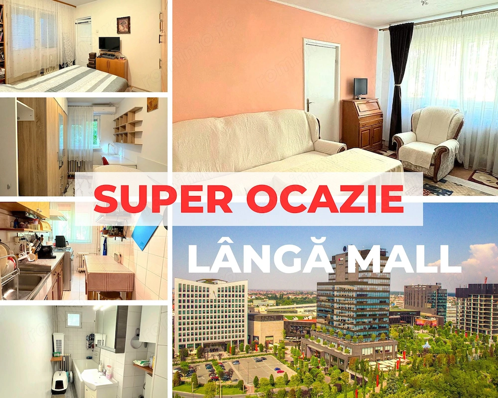 OPORTUNITATE: Apartament 3 camere, etaj 1, lângă Iulius Mall