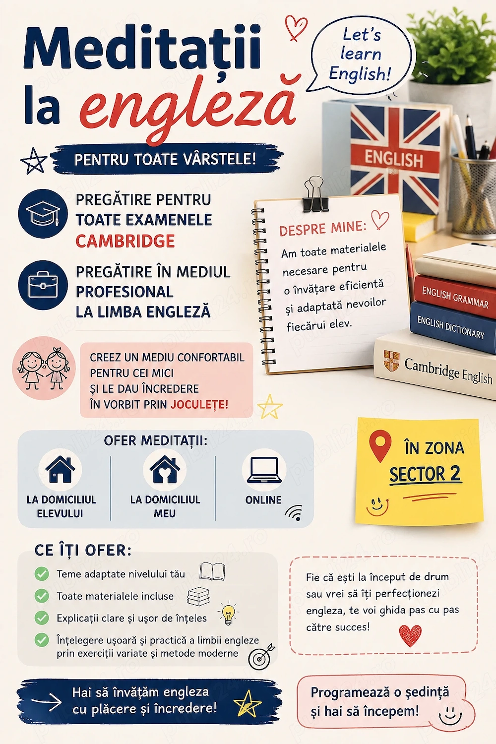 Meditații engleză și pregătire pentru examene 