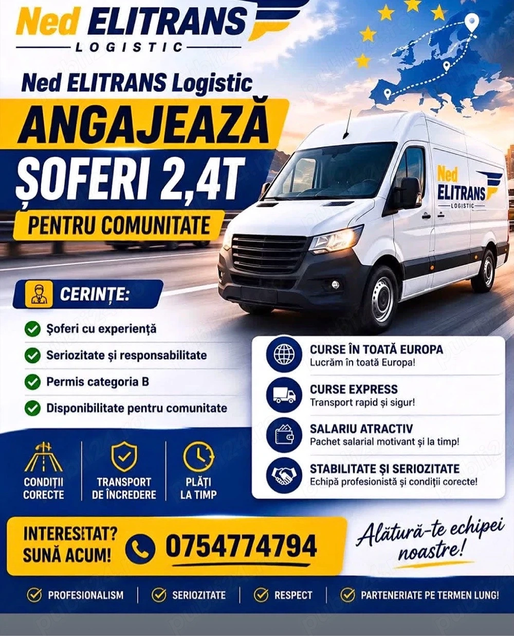 Angajez sofer 2,4T