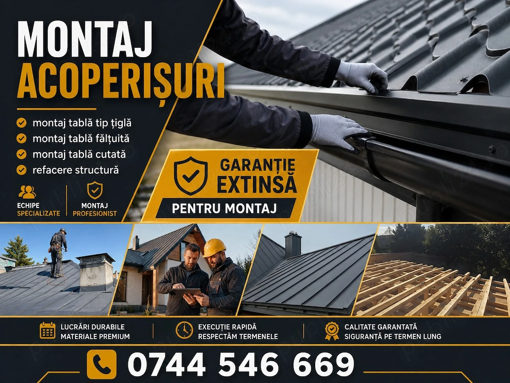 Montaj acoperis - echipa profesionista, oferta personalizata