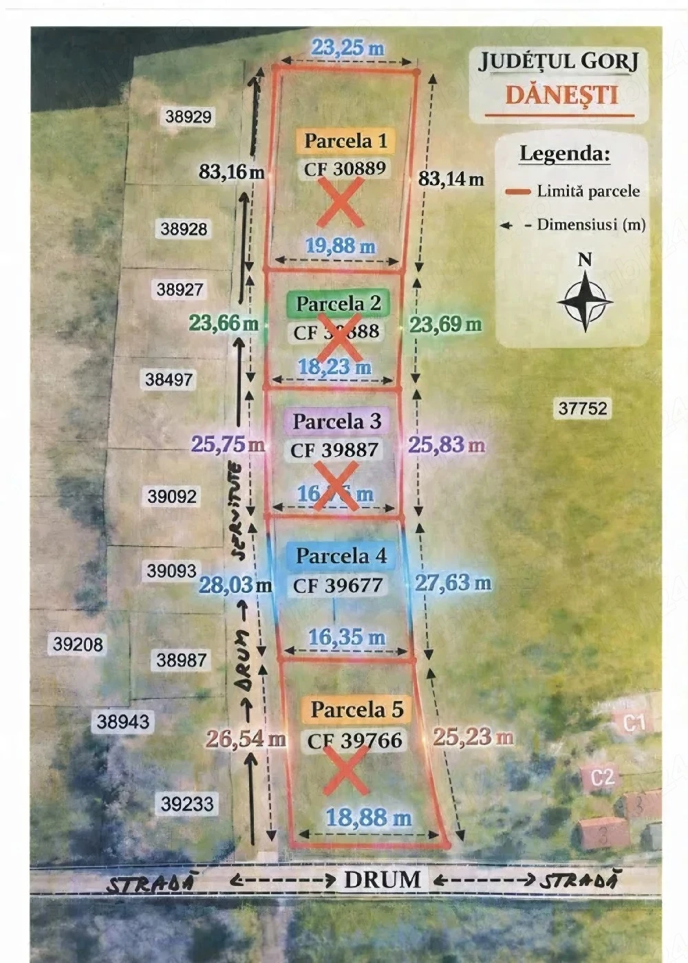 Parcela teren intravilan,Com.Danesti,Sat Botorogi,Gj   