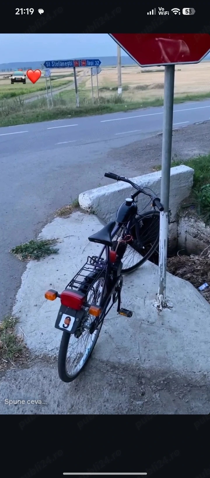 vând bicicleta cu motor 