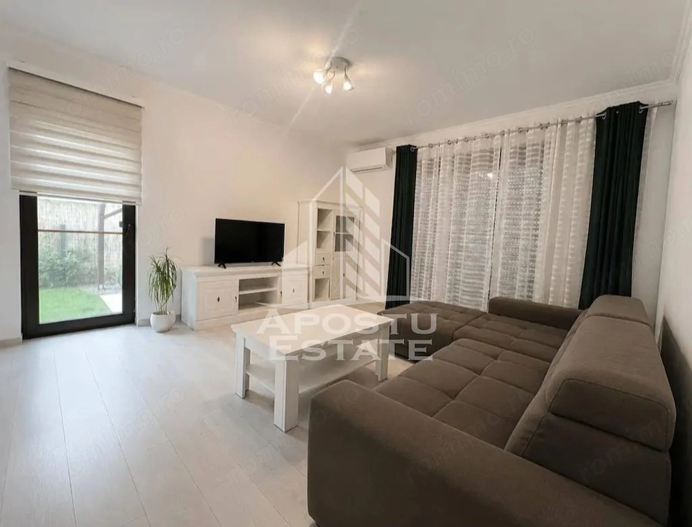 Apartament mobilat si utilat,2 camere,curte 71 mp,Braytim