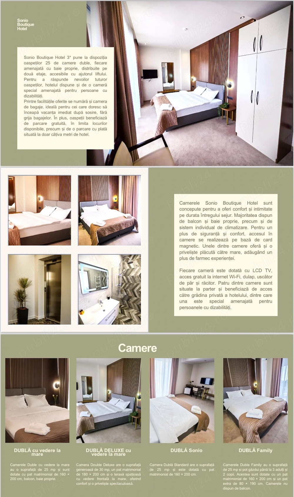 Inchiriez camere Hotel Sonio