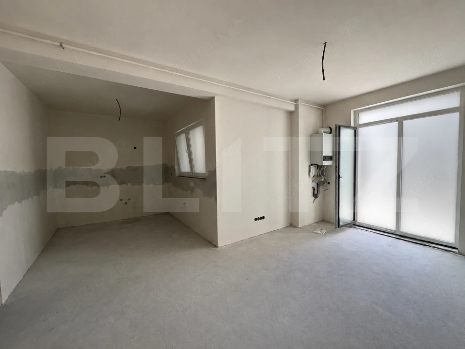 Apartament nou cu C.F., 2 camere, 56 mp utili, terasă, Mărăști