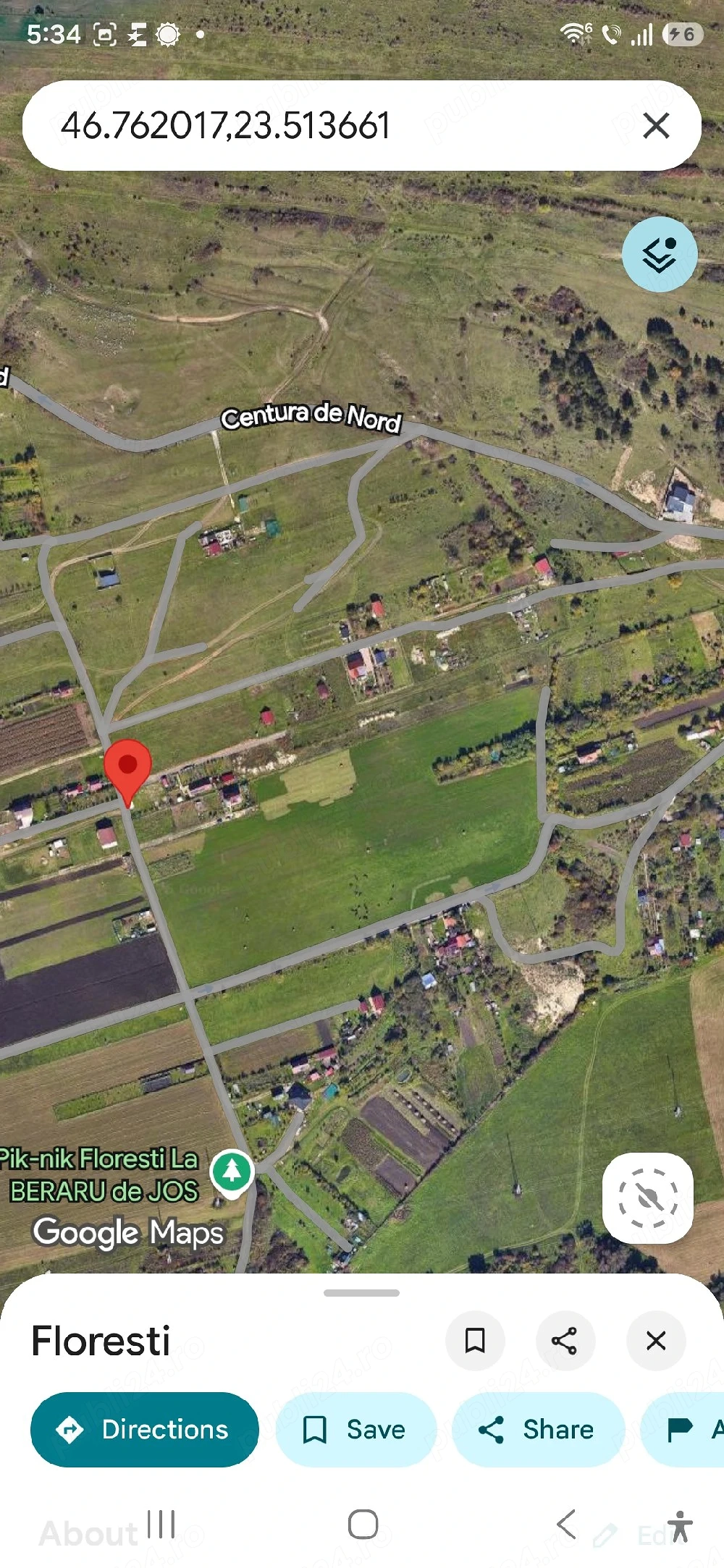 PF vind teren Intre case, de 570mp extravioan Floresti, linga Donath Park