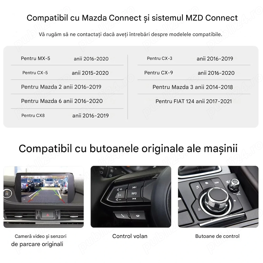 Wireless Apple Carplay,Android auto oem Mazda 2, 3, 6, cx3 , cx5, cx8, cx9 mx5