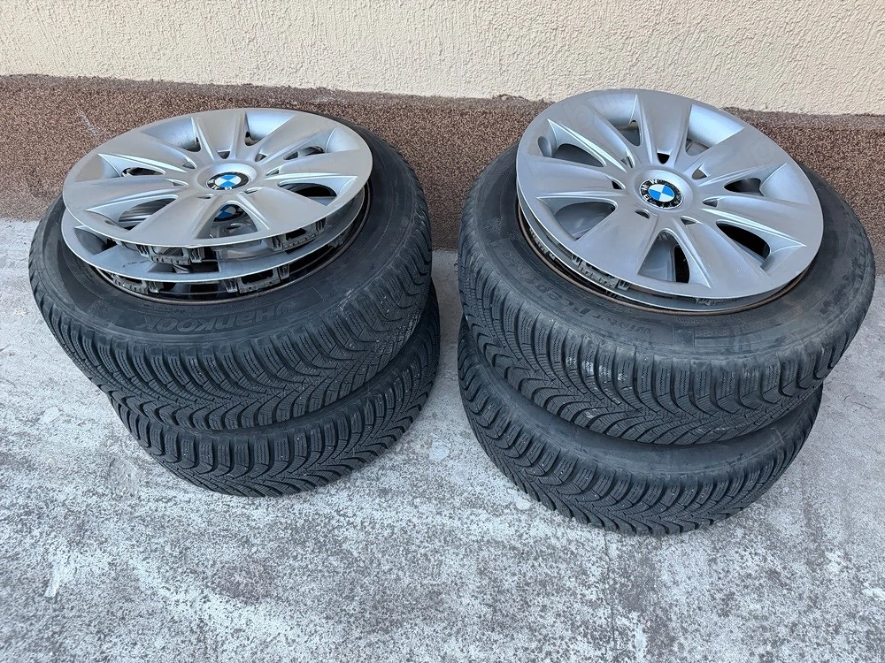 Jante BMW 16" tabla+ anvelope iarna + capace