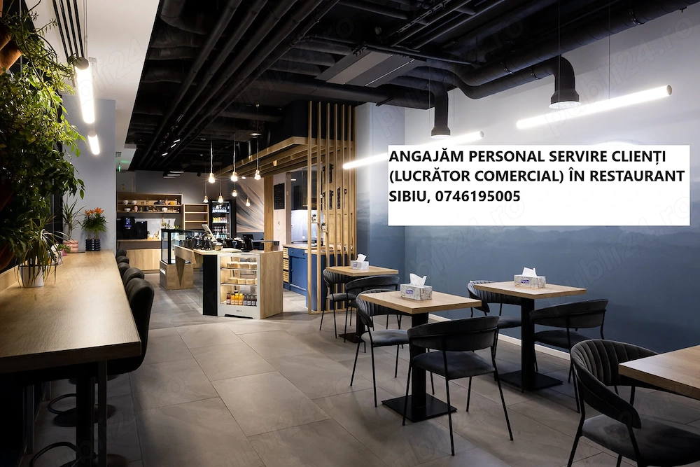 Angajam personal servire clienti (lucrator comercial) in restaurant