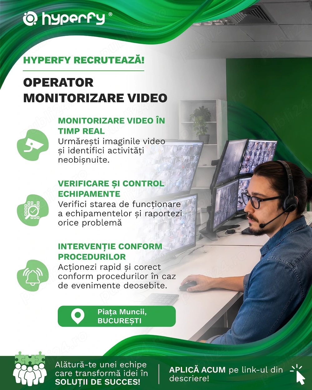 Operator Monitorizare Video - Bucuresti