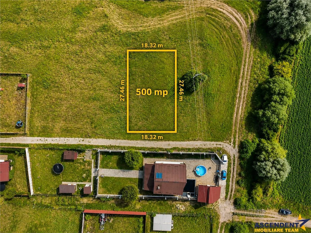 Teren 500 mp, front +18ml, zona in dezvoltare, vecinatati rezidentiale, potential investitional