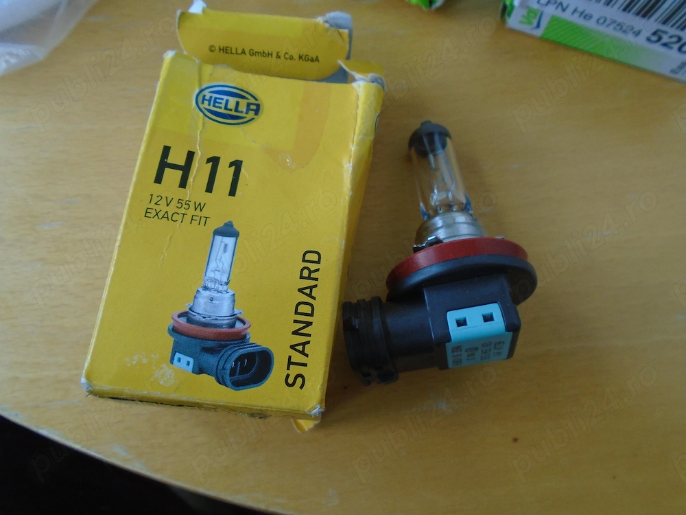 Bec Halogen Auto HELLA H11 12V 55W Standard - Nou în cutie