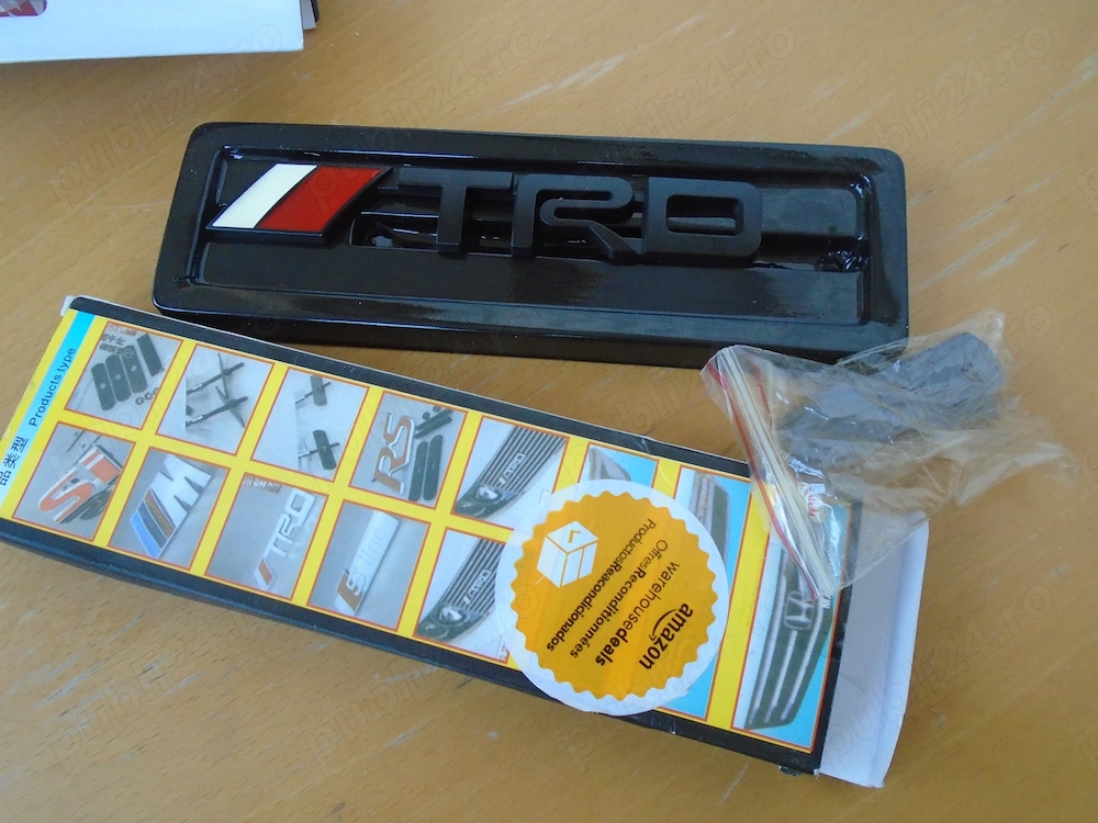 Emblema Grila Frontala TRD Toyota NOUA - Badge Tuning Auto 3D Metalic