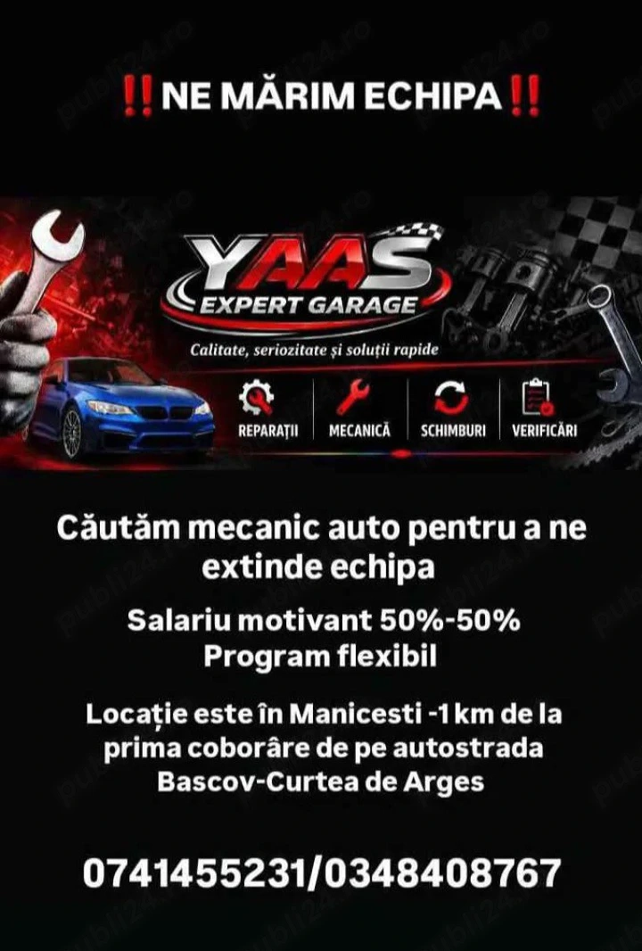 caut mecanic auto pentru parteneriat 
