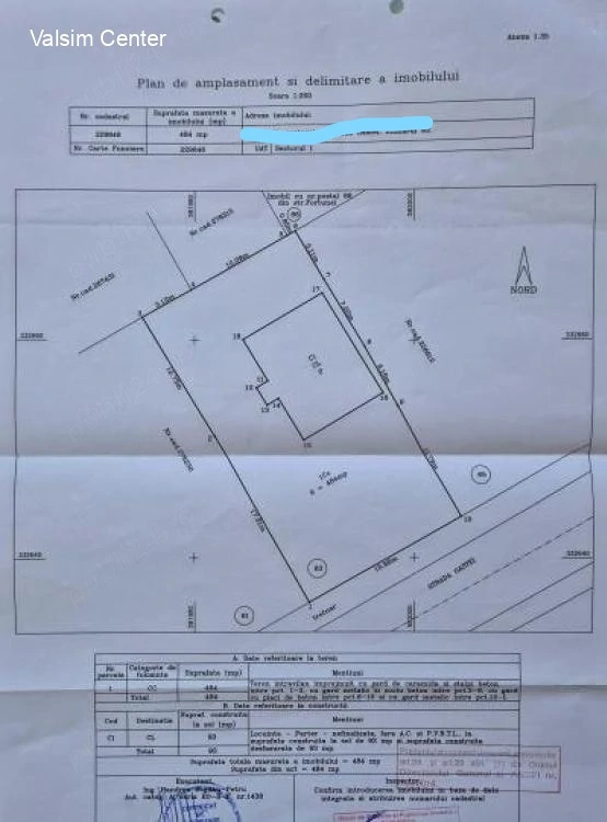 Vanzare teren Bucurestii Noi in spatele Parcului Bazilescu , 484 mp , deschidere 16 ml