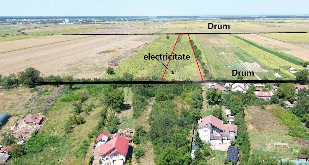 Teren intravilan in Darza  (langa Buftea) deschidere 24m, pret negociabil