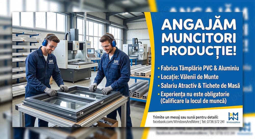 Angajam muncitori pentru fabrica tamplarie pvc si aluminiu