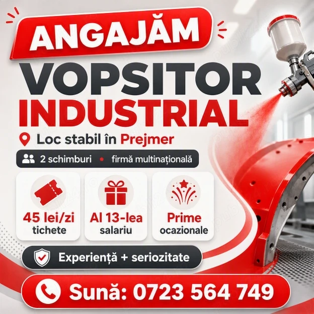  Dewulf angajeaza  : Vopsitor  industrial 