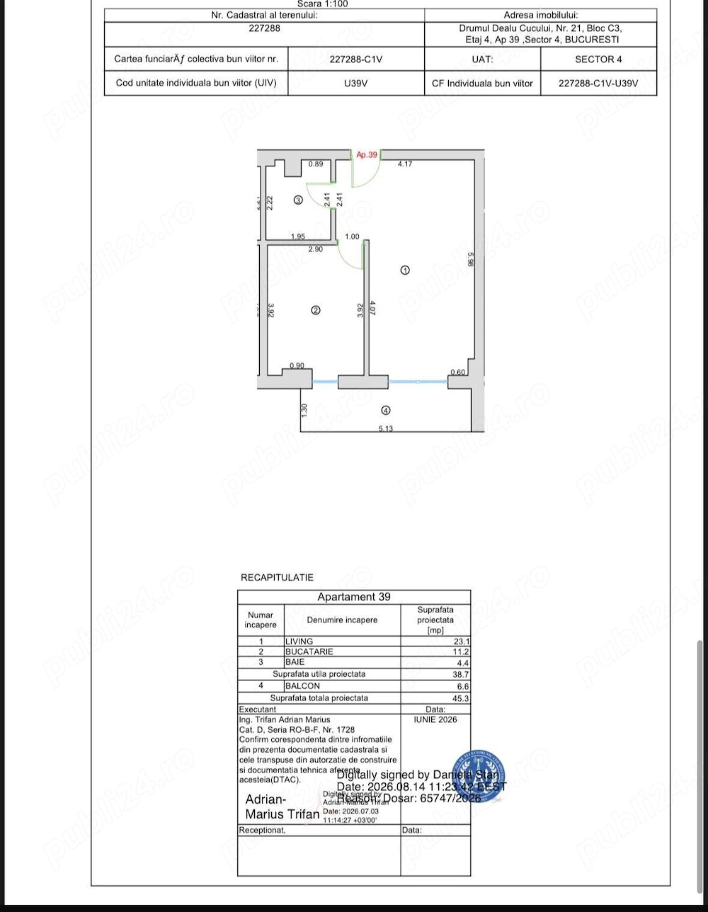 În București-Berceni.ap.3cam,75mp, decom.et.4 5,bloc nou și studiou 45mp 