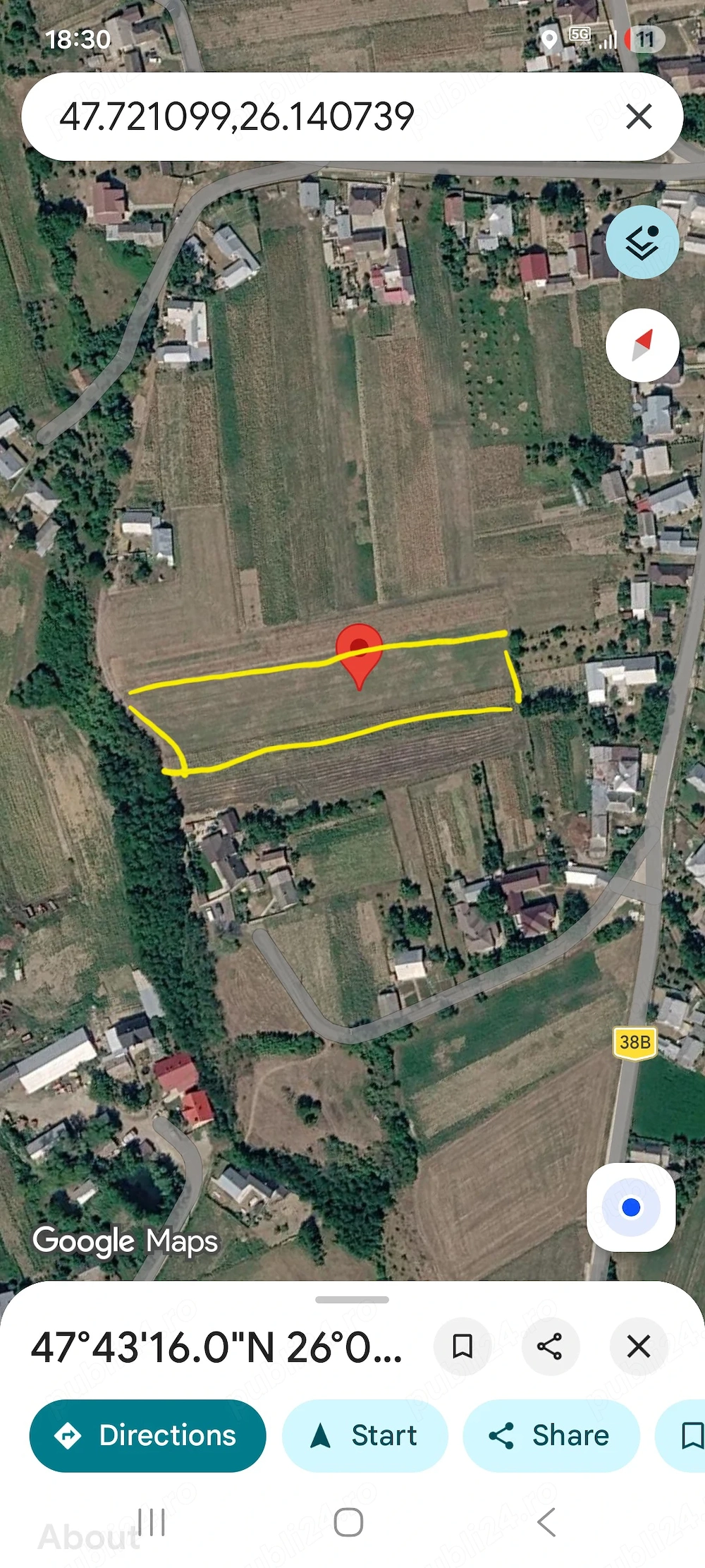 Se oferă spre vânzare teren intabulat 40 ari Chilibancina , comuna Dărmănești, Suceava